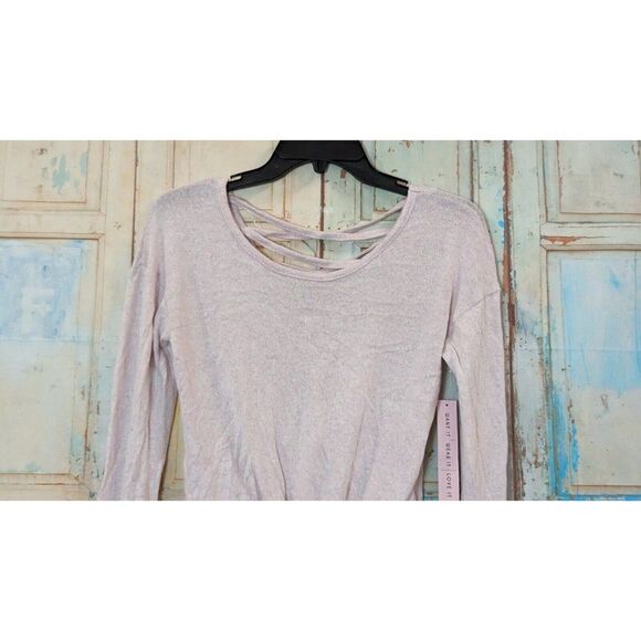 Crave Fame Womens Sz XS Dust Pink Long Sleeve Knotted Front Pullover Blouse Top - Picture 4 of 10